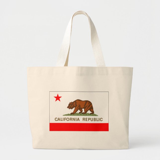 California Flag Large Tote Bag (Front)