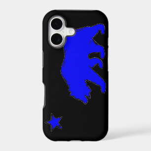 California flag neon blue bear iphone 5 case