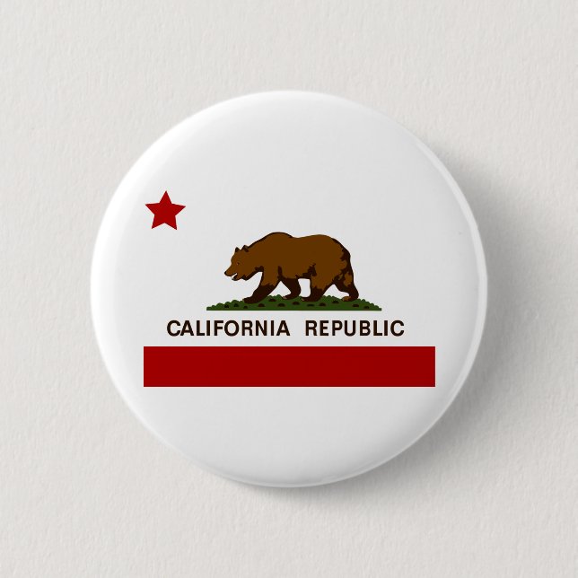 California Flag  Patriotic 6 Cm Round Badge (Front)