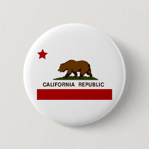 California Flag Patriotic 6 Cm Round Badge