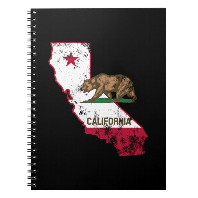 California Flag Patriotic Notebook (Front)