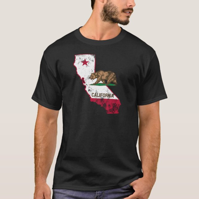California Flag Patriotic T-Shirt (Front)