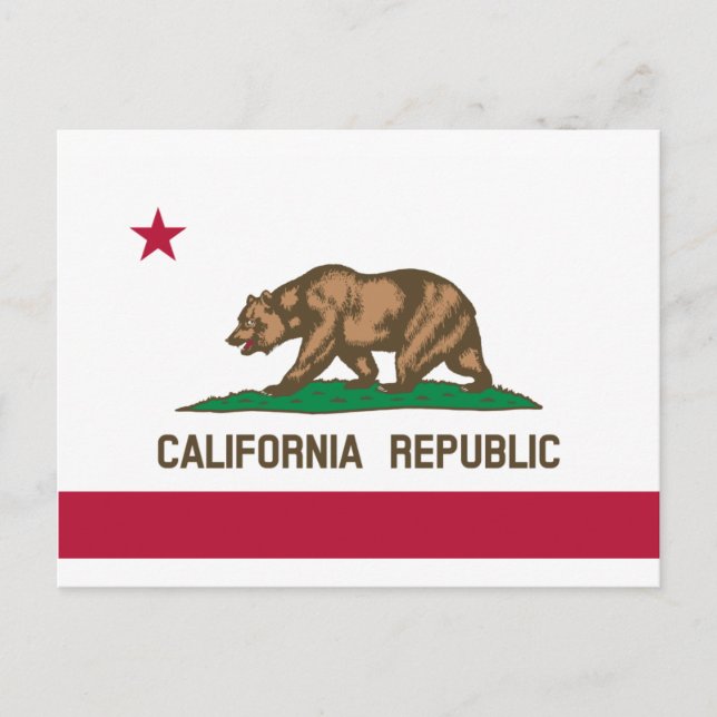 California Flag Postcard (Front)