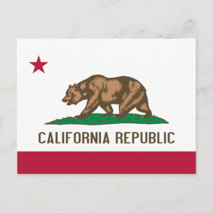 California Flag Postcard