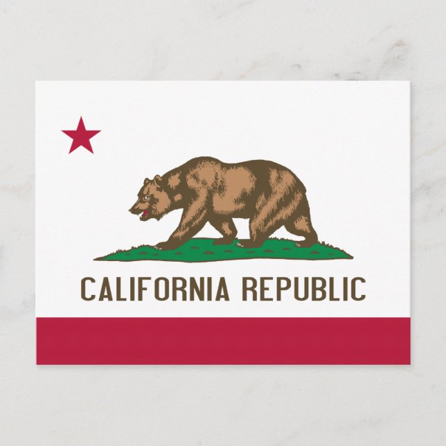 California Flag Postcard (Front)