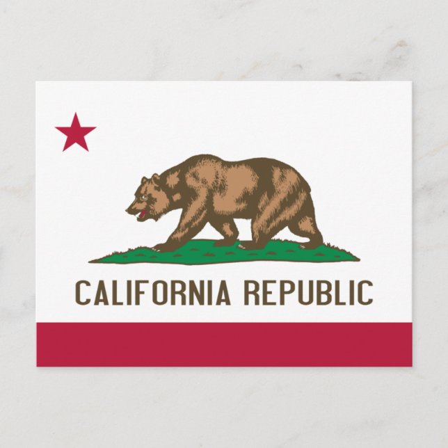 California Flag Postcard (Front)
