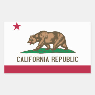 California Flag Rectangular Sticker