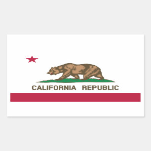 California Flag Rectangular Sticker