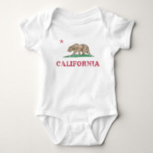 California Flag Retro Fade Baby Bodysuit