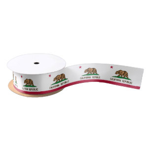 California Flag ribbon, California Republic /sport Satin Ribbon