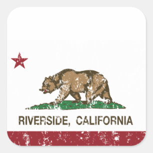 California Flag Riverside Square Sticker