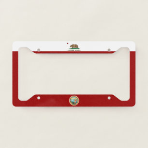 California flag-seal licence plate frame