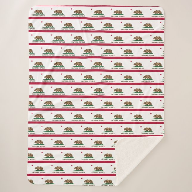 California flag sherpa blanket (Front)