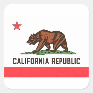CALIFORNIA FLAG SQUARE STICKER