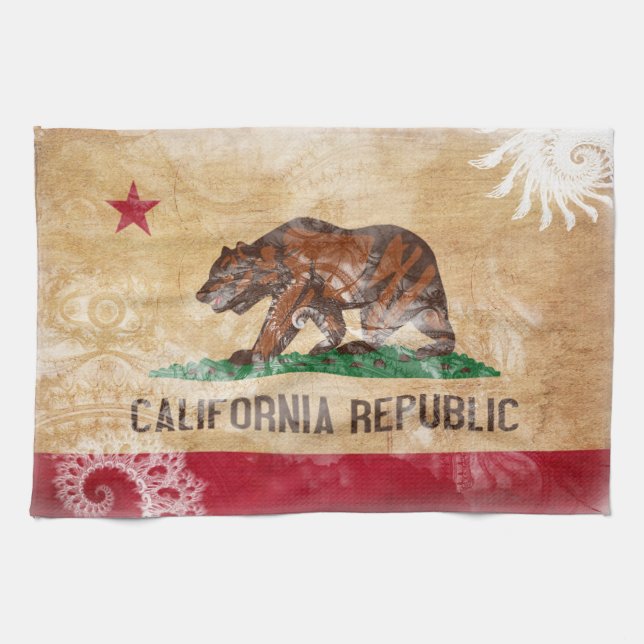 California Flag Tea Towel (Horizontal)