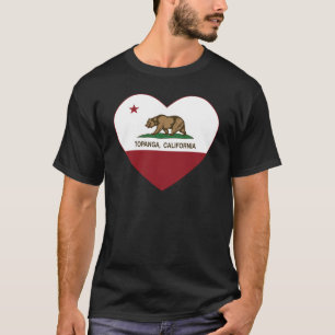 california flag topanga heart T-Shirt