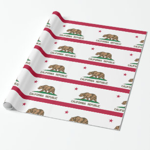 California flag wrapping paper