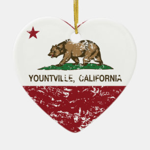 california flag yountville heart distressed ceramic tree decoration