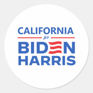 California for Biden Harris Classic Round Sticker