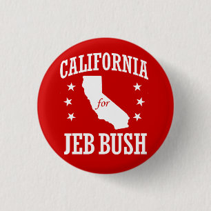CALIFORNIA FOR JEB BUSH 3 CM ROUND BADGE