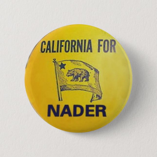 California For Nader Button (Front)
