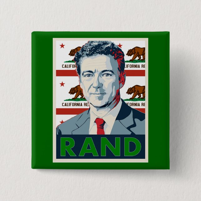 California for Rand Paul 15 Cm Square Badge (Front)