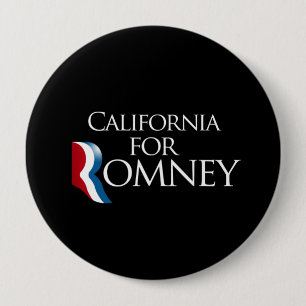 California for Romney-.png 10 Cm Round Badge
