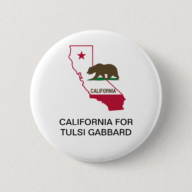CALIFORNIA for TULSI GABBARD 2020 Button (Front)