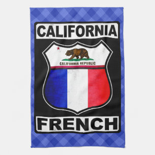 California French American  Tea Towel