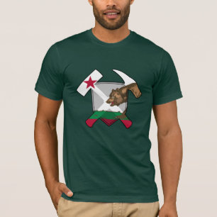 California Geologist- Rock Hammer and Shield T-Shirt