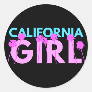 California Girl Classic Round Sticker
