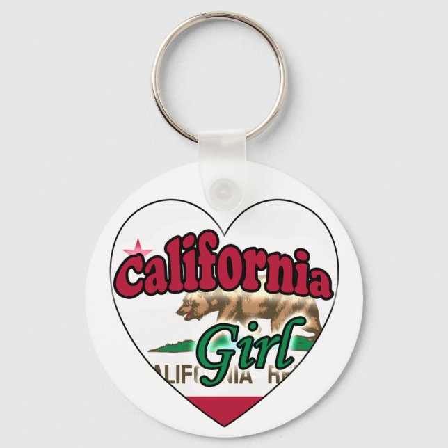 California  Girl Key Ring (Front)