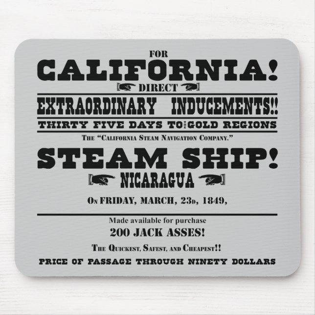 California Gold Rush Mouse Mat (Front)