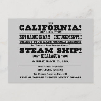 California Gold Rush Postcard