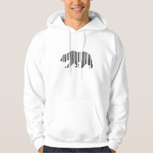 CALIFORNIA GOLDEN BEAR BAR CODE Pattern Design Hoodie