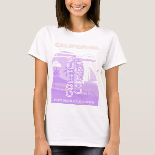 California, Golden Coast, Travel Art, Preppy T-Shirt
