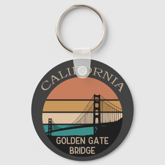 California Golden Gate Bridge Key Ring (Front)