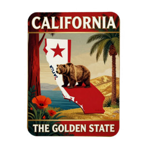 CALIFORNIA Golden State Heritage Emblem Magnet