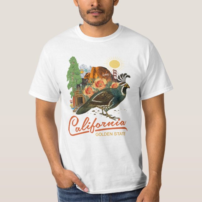 California Golden State Historical Landmarks Sites T-Shirt (Front)