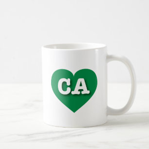 California Green Heart - I love CA Coffee Mug