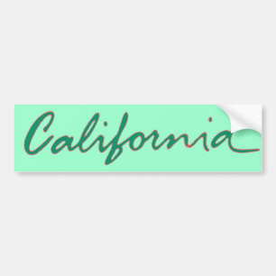 California green theme writing bumpersticker bumper sticker