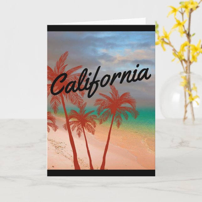 California Greeting Card (Yellow Flower)