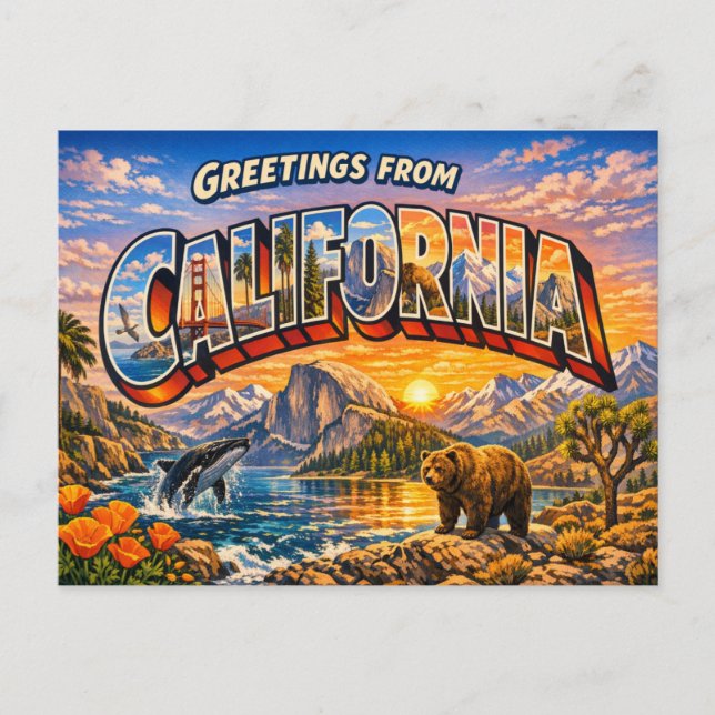 California Greetings From Postcard  (Front)