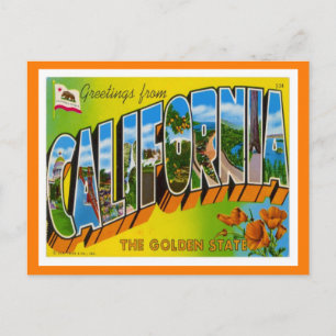 California Greetings From US States Postcard