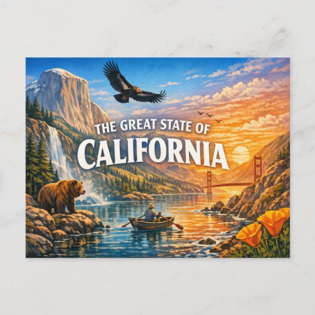 California Greetings Postcard  (Front)
