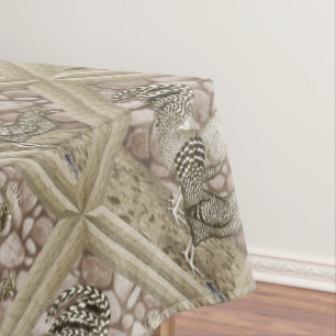 California Grey Chickens Tablecloth