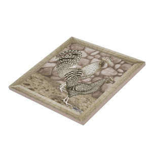California Grey Chickens Tile