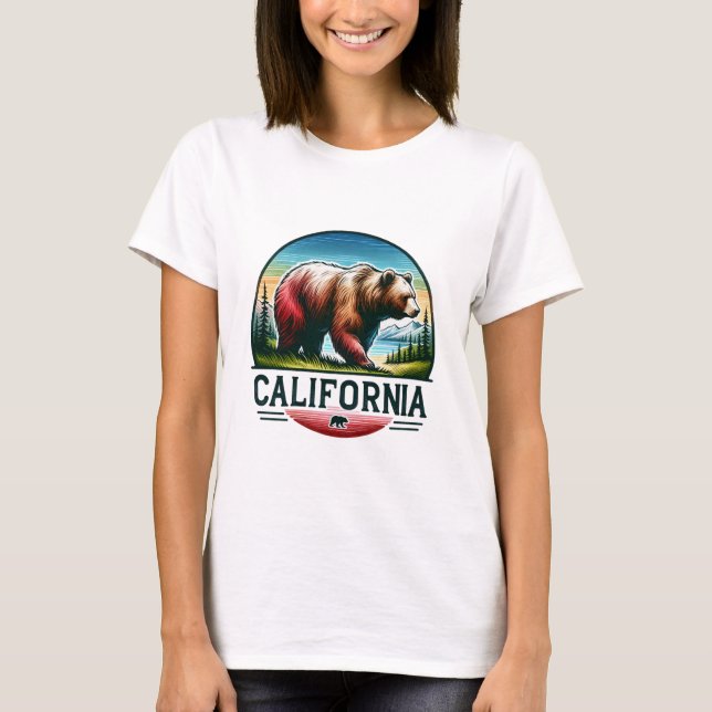 California, Grizzly Bear, T-Shirt (Front)