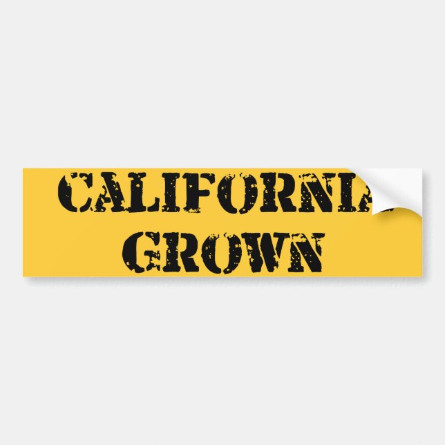 California Grown Bumper Sticker (Front)