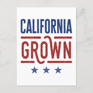 California Grown Californian Pride Native Born  Postcard